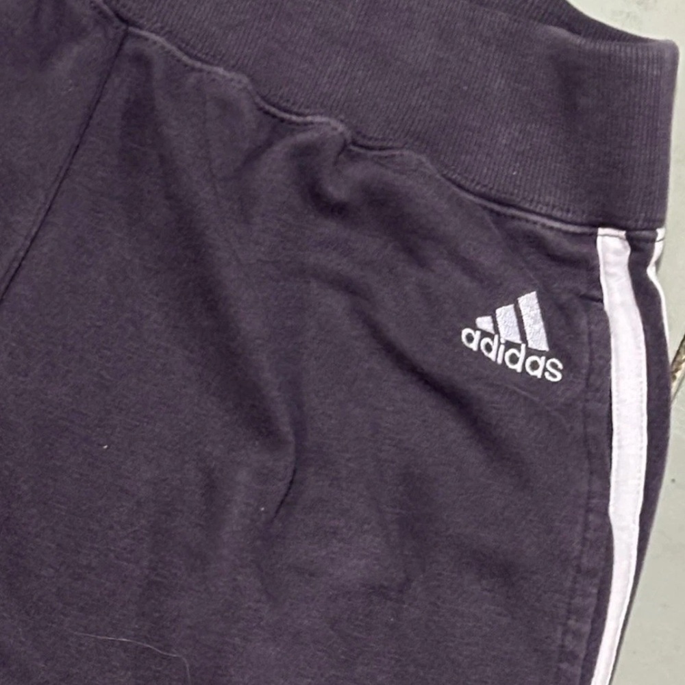 Adidas Y2K 2009 Woman’s Strait Loose Leg sweat pants Purple White Stripes Size.M - Picture 9 of 9
